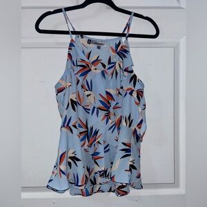 NEW Jennifer Lopez Blue Asymmetrical Ruffled Camisole